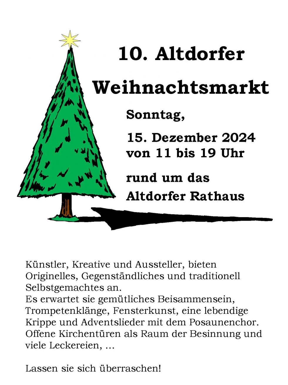 Weihnachtsmarkt in Altdorf am 15.12.2024